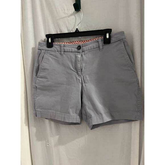 Boden Pants - Boden Chino Shorts Sz 8 Gray Cotton/Spandex Blend Flat Front Womens Pockets